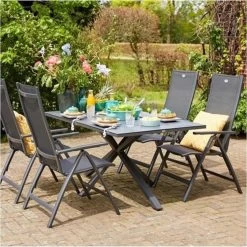 Hartman Aruba Aluminium Tuinstoel - Antraciet Verstelbaar -Gardena Winkel 1200x1200 378