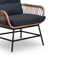 BUITEN Living Dex Wicker Loungestoel Tuin | Wicker + Aluminium | Bamboe Antraciet -Gardena Winkel 1200x1200 396