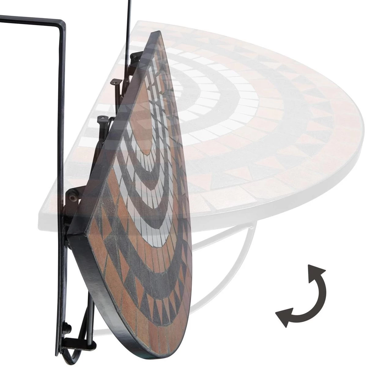 Tectake - Balkontafel Mozaïek Klapbaar - 402774 3 Tectake - Balkontafel Mozaïek Klapbaar - 402774 - Afbeelding 3