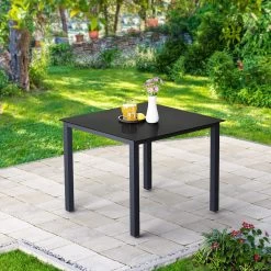 Casaria – Tuintafel – Aluminium – 90x90x75cm –Antraciet -Gardena Winkel 1200x1200 429