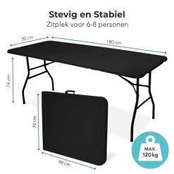 LifeGoods Klaptafel - Inklapbaar - 70x180cm - Verstelbare Vouwtafel - Weerbestendig - Zwart 11 LifeGoods Klaptafel - Inklapbaar - 70x180cm - Verstelbare Vouwtafel - Weerbestendig - Zwart -Gardena Winkel 1200x1200 441