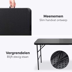 LifeGoods Klaptafel - Inklapbaar - 120 Cm - 4 Personen - Zwart 14 LifeGoods Klaptafel - Inklapbaar - 120 Cm - 4 Personen - Zwart -Gardena Winkel 1200x1200 475