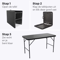 LifeGoods Klaptafel - Inklapbaar - 120 Cm - 4 Personen - Zwart 15 LifeGoods Klaptafel - Inklapbaar - 120 Cm - 4 Personen - Zwart -Gardena Winkel 1200x1200 476