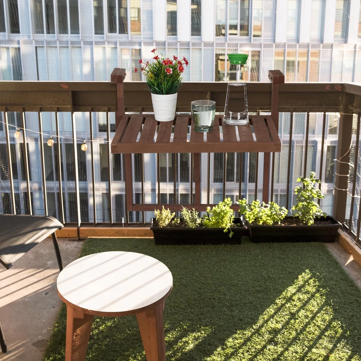 Relaxdays Balkontafel Inklapbaar - Klaptafel Balkon - Tafel Reling - Hangtafel Hout 3 Relaxdays Balkontafel Inklapbaar - Klaptafel Balkon - Tafel Reling - Hangtafel Hout - Afbeelding 3