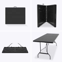 LifeGoods Klaptafel - Inklapbaar - 180 Cm - 6 Tot 8 Personen - Zwart 19 LifeGoods Klaptafel - Inklapbaar - 180 Cm - 6 Tot 8 Personen - Zwart -Gardena Winkel 1200x1200 494