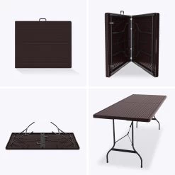 LifeGoods Klaptafel - Inklapbaar - 180 Cm - 6 Tot 8 Personen - Bruin 18 LifeGoods Klaptafel - Inklapbaar - 180 Cm - 6 Tot 8 Personen - Bruin -Gardena Winkel 1200x1200 502