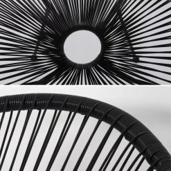 Set Van 2 Design Stoelen Ei-vormig - Acapulco Zwart - Stoelen 4 Poten Retro Design, Plastic Koorden, Binnen/buiten 11 Set Van 2 Design Stoelen Ei-vormig - Acapulco Zwart - Stoelen 4 Poten Retro Design, Plastic Koorden, Binnen/buiten -Gardena Winkel 1200x1200 52