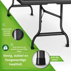 Sens Design Tuintafel Kunststof - Campingtafel Inklapbaar - Rotan-Look -Gardena Winkel 1200x1200 520