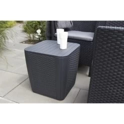 ALLIBERT Keter Luzon Opbergtafel - 39x39x43cm - Donkergrijs -Gardena Winkel 1200x1200 550