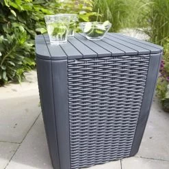 ALLIBERT Keter Luzon Opbergtafel - 39x39x43cm - Donkergrijs -Gardena Winkel 1200x1200 551