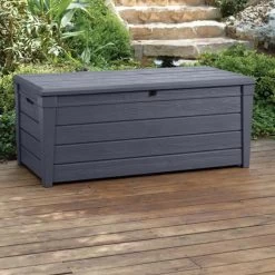 Keter Brightwood Opbergbox - 455L - 145x69,7x60,3 Cm - Grafiet -Gardena Winkel 1200x1200 597