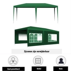 Merkloos Partytent - Paviljoen Opvouwbaar - Easy Up Tuintent Met Zijpanelen - Groen/ 6m X 3m/ 120g/m² 9 Merkloos Partytent - Paviljoen Opvouwbaar - Easy Up Tuintent Met Zijpanelen - Groen/ 6m X 3m/ 120g/m² -Gardena Winkel 1200x1200 618
