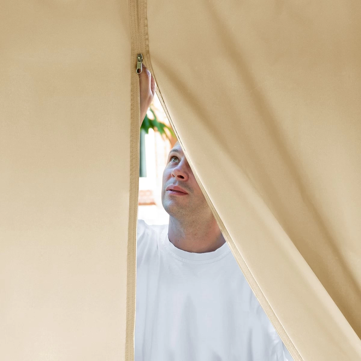 Tuinpaviljoen 3x3 M Waterdicht Paviljoen Met 4 Zijwanden Tuintent Ca. 180 G/m² Dakzeil In Crème Partytent 7 Tuinpaviljoen 3x3 M Waterdicht Paviljoen Met 4 Zijwanden Tuintent Ca. 180 G/m² Dakzeil In Crème Partytent - Afbeelding 7