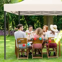 LifeGoods Partytent - 3x3 M - Zijwanden - Easy Up - Opvouwbaar - Waterdicht - Draagtas Met Wieltjes - Beige -Gardena Winkel 1200x1200 667