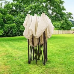 LifeGoods Partytent - 3x3 M - Zijwanden - Easy Up - Opvouwbaar - Waterdicht - Draagtas Met Wieltjes - Beige -Gardena Winkel 1200x1200 668