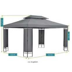 Paviljoen / Partytent - 3 X 4 Meter - Antraciet 11 Paviljoen / Partytent - 3 X 4 Meter - Antraciet -Gardena Winkel 1200x1200 675