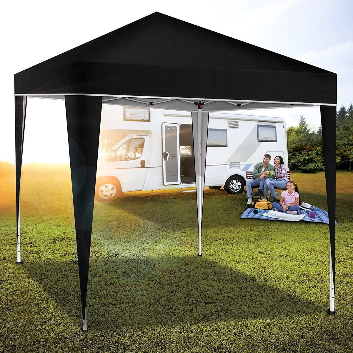 Sens Design Partytent Opvouwbaar - 3 X 3m - Zwart 6 Sens Design Partytent Opvouwbaar - 3 X 3m - Zwart - Afbeelding 6