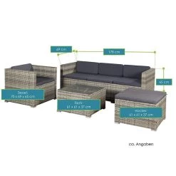 Loungeset Punta Cana - L - Polyrotan -Gardena Winkel 1200x1200 731