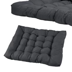 Merkloos En.casa Zitkussen Palletbank - 120 X 80 X 12 Cm - Donkergrijs -Gardena Winkel 1200x1200 767