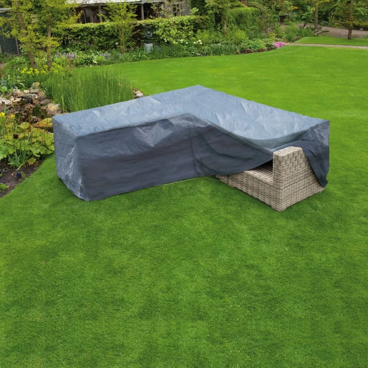 Nature - Tuinmeubelhoes - Beschermhoes Voor Loungeset L - H90 X 250 X 90cm 3 Nature - Tuinmeubelhoes - Beschermhoes Voor Loungeset L - H90 X 250 X 90cm - Afbeelding 3