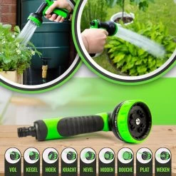 MD-Goods ® Super Sterk Uitrekbare Tuinslang Tot 30 Meter + GRATIS Tas En Koppelstuk - Tuinsproeier - Tuin Besproeien - Waterslang - Sproeikop - Groen - Flexibel Elastisch -Gardena Winkel 1200x1200 797