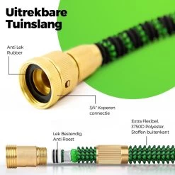 MD-Goods ® Super Sterk Uitrekbare Tuinslang Tot 30 Meter + GRATIS Tas En Koppelstuk - Tuinsproeier - Tuin Besproeien - Waterslang - Sproeikop - Groen - Flexibel Elastisch -Gardena Winkel 1200x1200 798