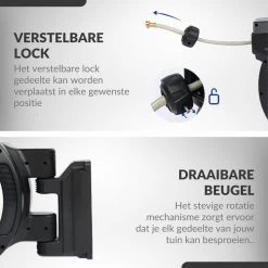 Buxibo - Wandslangenbox 20 Meter + 2 Meter - Tuinslang Met Haspel - 9 Sproei Standen - Slangenhouder 180° Draaibaar - Tuinslanghaspel Zwart+ Gratis Sproeier - Zwart -Gardena Winkel 1200x1200 821