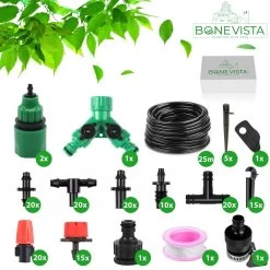 Bone Vista® 155 Stuks Water Druppelslang Irrigatiesysteem Tuin – Bewateringssysteem & Druppelsysteem -Gardena Winkel 1200x1200 895