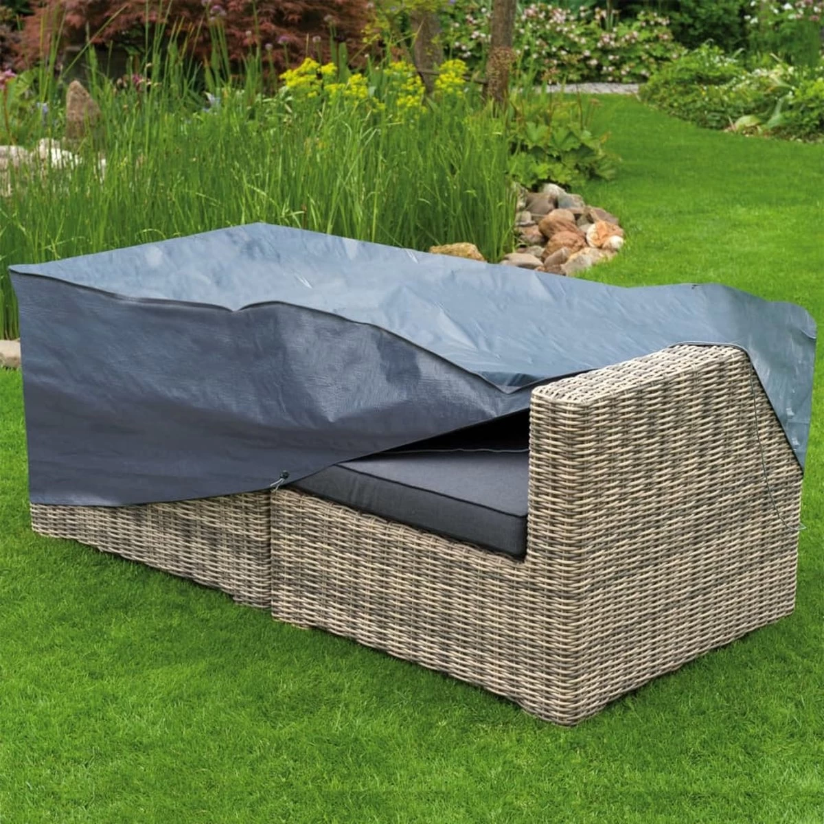 Nature - Tuinmeubelhoes - Beschermhoes Voor Loungebank - 2-zits - H60 X 170 X 90cm 3 Nature - Tuinmeubelhoes - Beschermhoes Voor Loungebank - 2-zits - H60 X 170 X 90cm - Afbeelding 3
