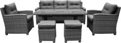 New Castle Stoel-bank Dining Loungeset 6-delig Antraciet -Gardena Winkel 1200x430