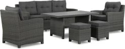 New Castle Stoel-bank Dining Loungeset 6-delig Antraciet -Gardena Winkel 1200x475
