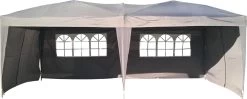 Partytent 3x6m Easy Up - 6 Zijwanden - Grijs