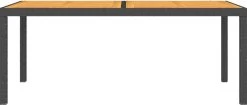 VidaXL Tuintafel 150x90x75 Cm Poly Rattan En Acaciahout Zwart -Gardena Winkel 1200x509