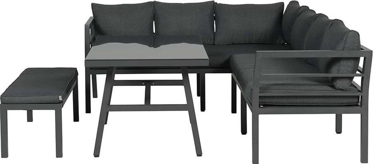 Blakes Lounge Diningset - 4 Delig - Donker Grijs 6 Blakes Lounge Diningset - 4 Delig - Donker Grijs - Afbeelding 6