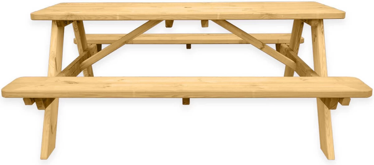Goedkopepicknicktafels.nl | 180cm Lange Picknicktafel | Tuintafel 6 Persoons | De Luxe 180cm Lang | Geïmpregneerd Grenen Hout! 2 Goedkopepicknicktafels.nl | 180cm Lange Picknicktafel | Tuintafel 6 Persoons | De Luxe 180cm Lang | Geïmpregneerd Grenen Hout! - Afbeelding 2
