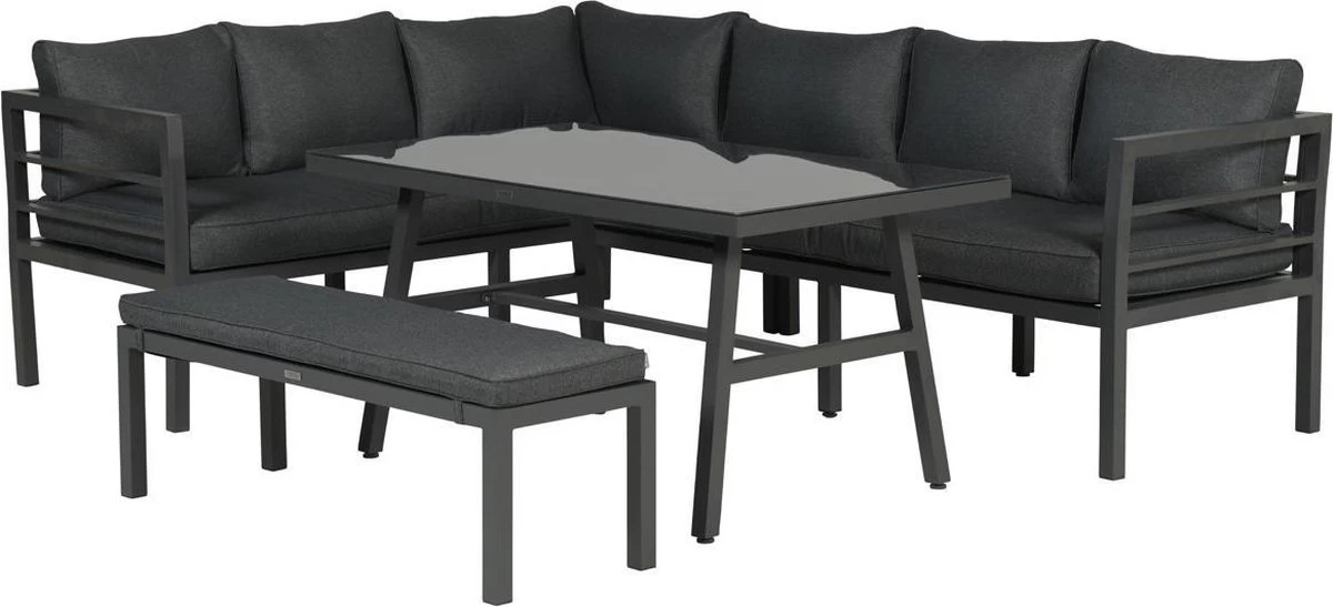 Blakes Lounge Diningset - 4 Delig - Donker Grijs 1 Blakes Lounge Diningset - 4 Delig - Donker Grijs