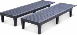 Set Van 2 Ligstoelen, PIA, Ligstoel Met Verschillende Standen, Van Kunststof, Zwart 6 Set Van 2 Ligstoelen, PIA, Ligstoel Met Verschillende Standen, Van Kunststof, Zwart -Gardena Winkel 1200x552