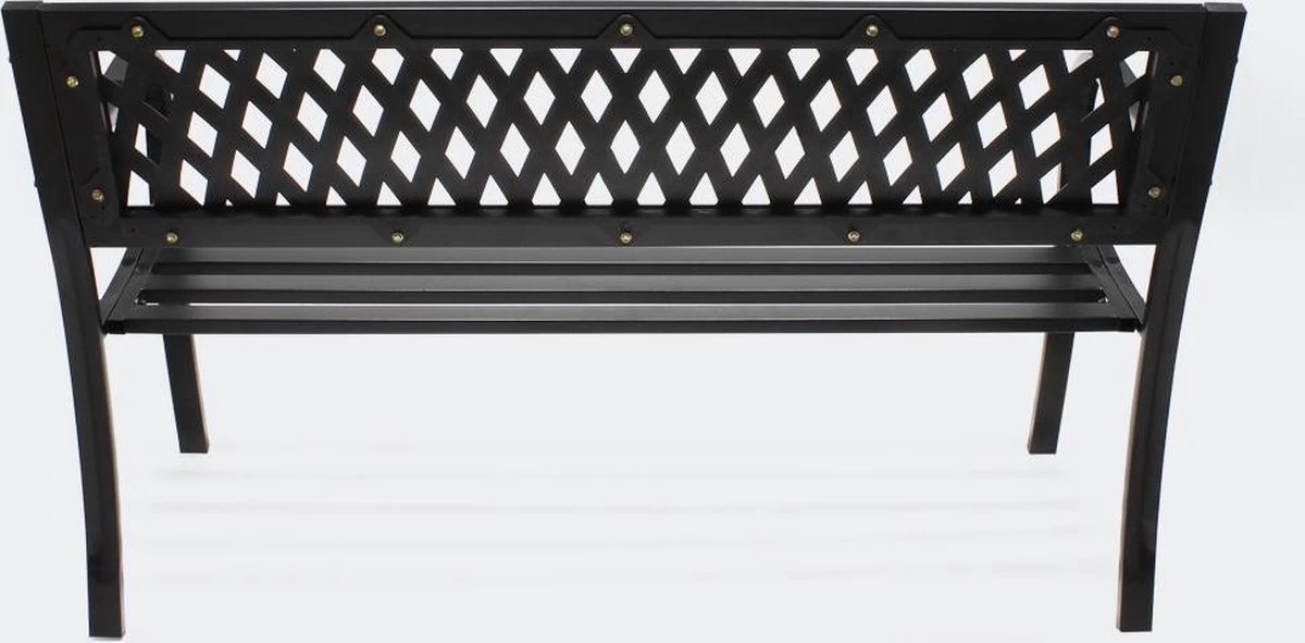 Tuinbank - Marijke -Tuinbankje - Tuinbank Metaal - Tuinbank Hout - Weersbestendig - 126 X 53 X 77 Cm 4 Tuinbank - Marijke -Tuinbankje - Tuinbank Metaal - Tuinbank Hout - Weersbestendig - 126 X 53 X 77 Cm - Afbeelding 4