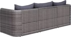 VidaXL 3-delige Loungeset Met Kussens Poly Rattan Grijs -Gardena Winkel 1200x621