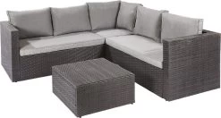 Central Park Hoekbank Loungeset Alea Grijs Staal/riet 3-delig -Gardena Winkel 1200x643