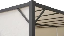 MaxxGarden Pergola - Partytent - Tuinpaviljoen Met één Gesloten Zijkant - 3x3x2,3 M - Cream -Gardena Winkel 1200x674