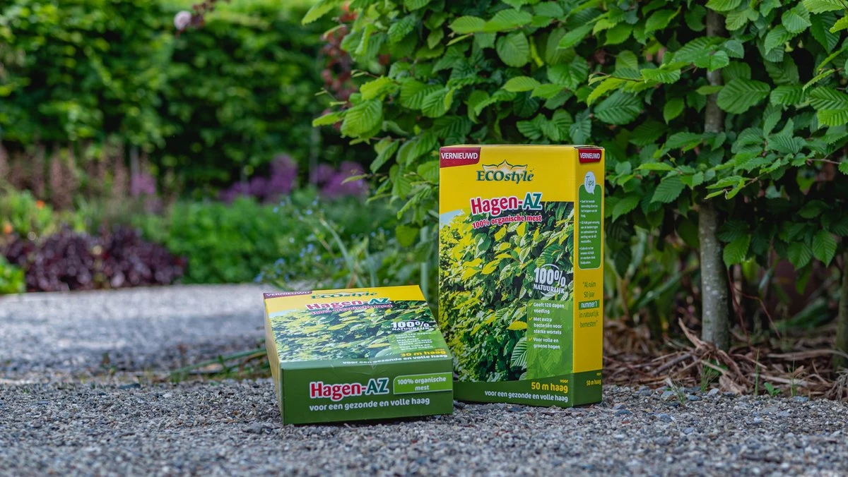 ECOstyle Hagen-AZ Organische Tuinmest - Voor Gezond Bodemleven - Remt Uitval Van Bladeren - 120 Dagen Voeding - Voor 50m Haag - 2,75 KG 6 ECOstyle Hagen-AZ Organische Tuinmest - Voor Gezond Bodemleven - Remt Uitval Van Bladeren - 120 Dagen Voeding - Voor 50m Haag - 2,75 KG - Afbeelding 6