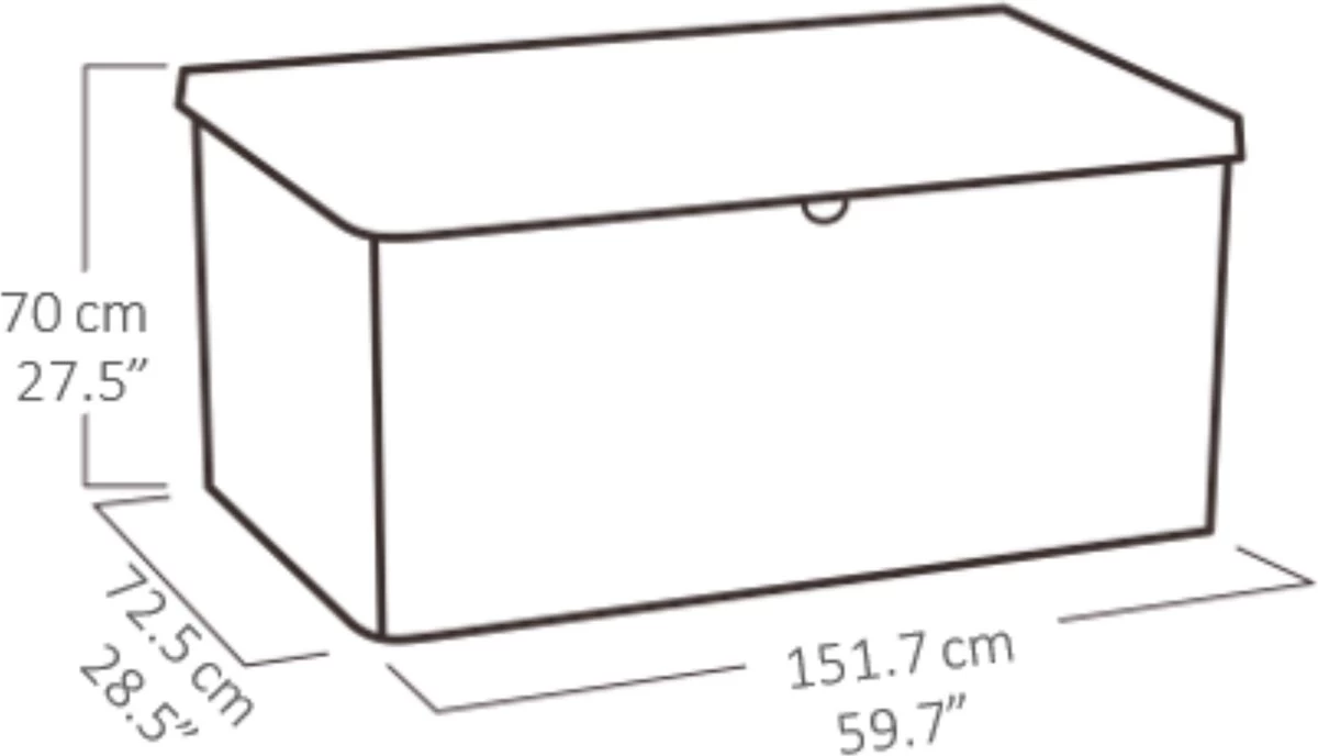 Keter Denali Opbergbox - 570L - 151,7x72,5x70cm - Grijs 2 Keter Denali Opbergbox - 570L - 151,7x72,5x70cm - Grijs - Afbeelding 2