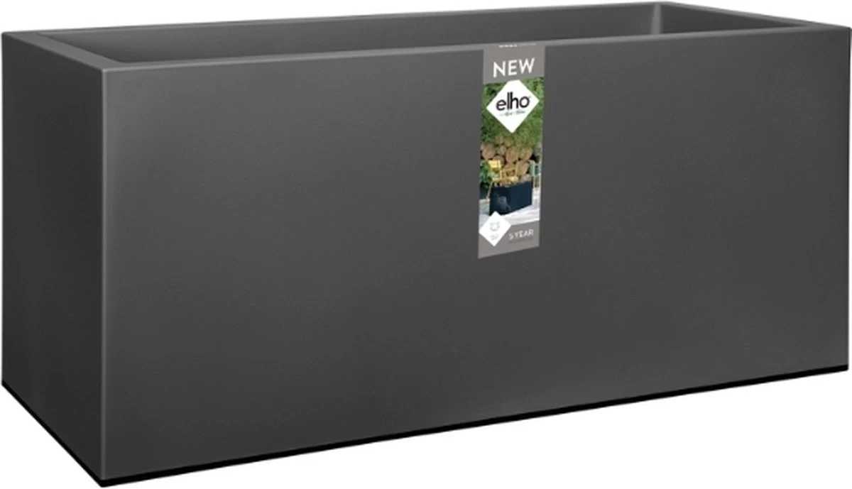 Elho Vivo Matt Finish Lang Wielen 90 - Grote Staande Plantenbak Voor Binnen & Buiten - Gemaakt Van Gereycled Plastic - L 39 X W 88 X H 41 Cm - Zwart 2 Elho Vivo Matt Finish Lang Wielen 90 - Grote Staande Plantenbak Voor Binnen & Buiten - Gemaakt Van Gereycled Plastic - L 39 X W 88 X H 41 Cm - Zwart - Afbeelding 2