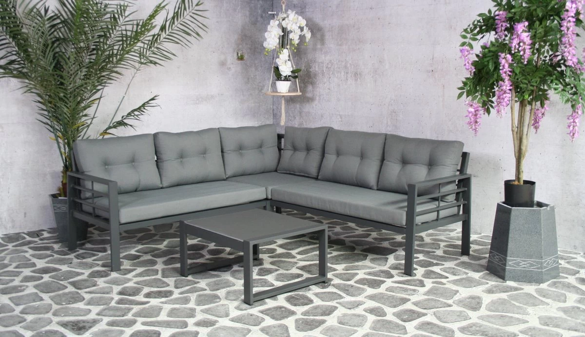 SenS-Line Elba Aluminium Loungeset | Met Koffietafel 9 SenS-Line Elba Aluminium Loungeset | Met Koffietafel - Afbeelding 9