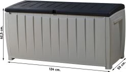 Keter Novel Opbergbox - 340L - 124x55x62.5cm - Grijs 24 Keter Novel Opbergbox - 340L - 124x55x62.5cm - Grijs -Gardena Winkel 1200x692