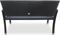 Casaria Polyrattan Tuinbank – 2 Zits UV-bestendig - Zwart -Gardena Winkel 1200x700