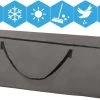 Opbergtas Voor Tuinmeubelkussens - 200 X 75 X 60 Cm (4 – 6 Lounge- Tuinkussens) - Grijs / Antraciet