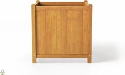 Houten Plantenbak Met Wieltjes 50x50 - Geolied Duurzaam FSC Acaciahout – Bloembak Buiten - Plantenbakken Buiten - Perfecthomeshop -Gardena Winkel 1200x720 3