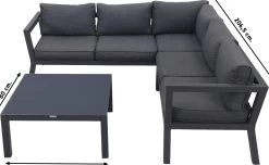 Garden Impressions Colorado Loungeset - Aluminium - Zwart -Gardena Winkel 1200x740